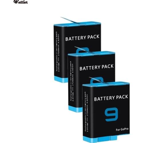 Real 1800mah Li-ion Batterie For GoPro Hero 9 Battery Batteria Camera Accessories For Go Pro Hero 9 Batteries