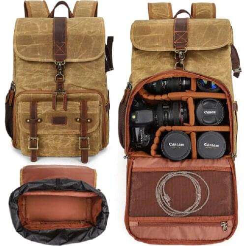 M476 New Canvas Batik Waterproof Photography Outdoor Wear-resistant Large Photo Camera for Fujifilm Nikon Canon Sony Backpack