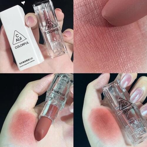 Colors Matte Lipsticks Waterproof Matte Lipstick Lip Sticks Cosmetic Easy to Wear Long Lasting Bean Paste Matte Makeup Lipstick