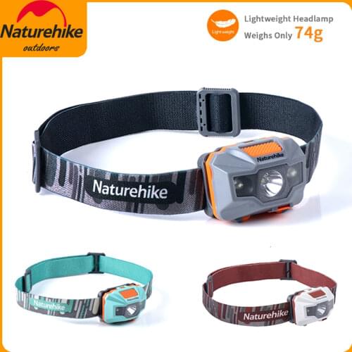 Naturehike USB Charge LED Headlamp USB Outdoor Camping Fishing Bicycle Head Wear Light Ultralight Body Motion Sensor Headlight