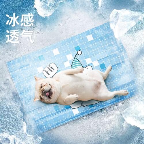 New pet ice mat cartoon print dog cat mat small dog kennel mat bite resistant summer products cooling mat water bed