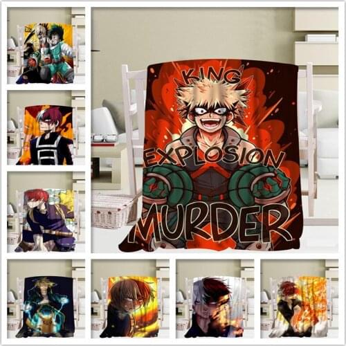 Boku No Hero Academia Todoroki Blanket TR/ Flannel Fleece Fabric Blanket New Year Decoration Comfortable Warm Super Soft Bedroom