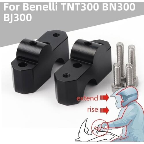 For Benelli TNT300 BN300 BN 300 BJ300 CNC Machining Handlebar Risers Bar Clamp Extend Adapter With Bolts