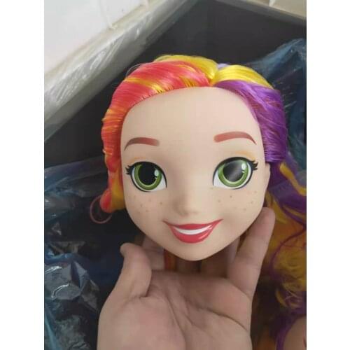 Genuine big princess girl doll head model desktop ornament headform doll parts diy birthday gift
