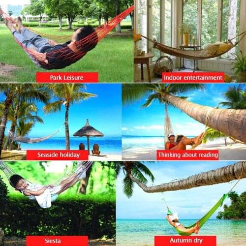 Portable Garden Nylon Hammock swing Mesh Net Sleeping blue Camping red Bed Travel For Outdoor green J1O1