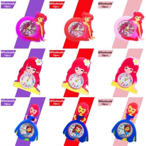 Factory Direct Baby Patting Slap Watch Wholesale 10pcs Children Watches 1-12 Years Old Girl Watch Kids Study-time Quartz Watches