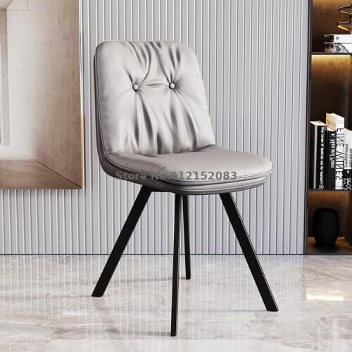 Dining chair modern minimalist home dining table chair light luxury bedroom dressing table makeup chair net red backrest desk