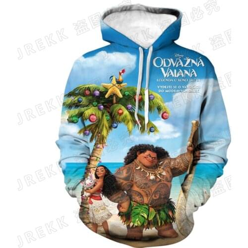 Moana 3D Print Hoodies Men Women Children Fashion Long Sleeve Pullover Sweatshirts Boy Girl Kids Casual Cool Cartoon Anime Coat