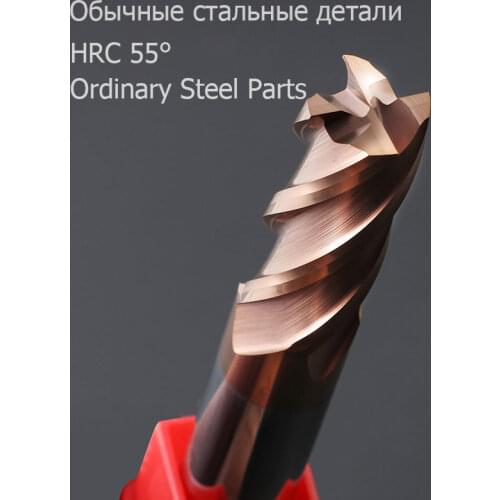 HRC55 Solid Carbide end mill 1 2 4 5 6 8 10 12mm 4Flutes Milling Cutter Alloy Tungsten Steel cutting tool CNC maching Endmills