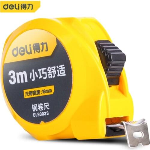 Deli Retractable Ruler Measuring Tape Portable Pull Ruler Metric Gauging Tool High Accuracy Auto Lock Gauging Tape Measure
