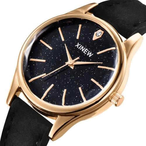XINEW Ladies Watch With Leather Strap