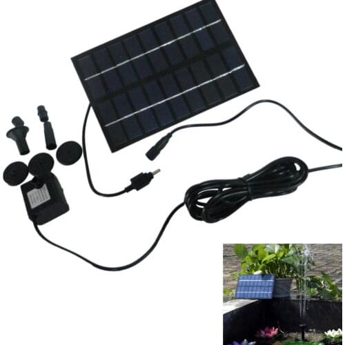1.8W Mini DC Brushless Solar Powered Water Pump Hotel Park Pool Pond Fountain