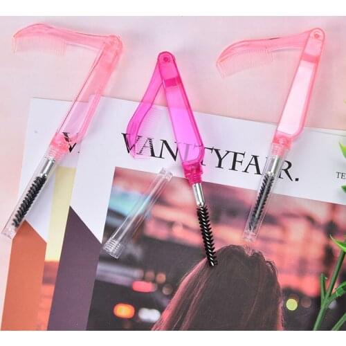 1Pc New Double-headed Antibacterial Foldable Mascara Wands Applicator Wand Brushes Eyelash Comb Beauty Makeup Tool