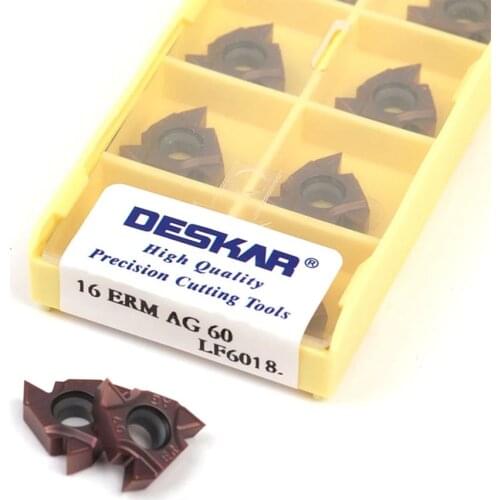 10pcs16ERM AG55 AG60 LF6018 16IRM AG55 AG60 LF6018 Carbide cutting blades CNC lathe turning inserts Suitable for stainless steel