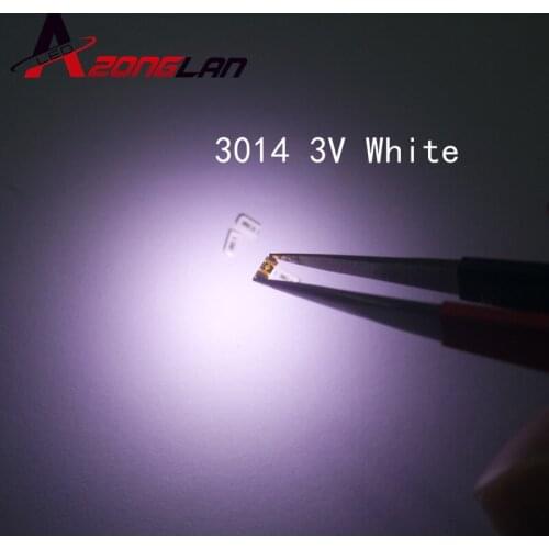 100PCS 3014 SMD LED Chip White Ultra Bright 0.1W 11-13LM 30mA 3V Surface Mount Chip Light Emitting Diode Lamp SMD3014 LED Bead