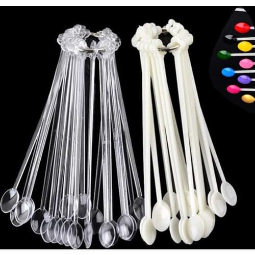 100pcs False Nail Display Fake Nail Art Tips Spoon Shape Polish Gel Color Practice Sticks Swatch Color Sample Manicure Tools Set
