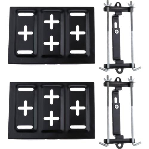 2 Pieces Universal Car Battery Tray Adjustable Battery Holder Stabilization Support And Reinforcement Iron Battery