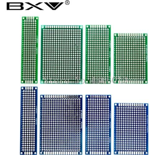 5x7 4x6 3x7 2x8 cm 5*7 4*6 3*7 2*8 double Side Copper prototype pcb Universal Board Cave plate Circuit board Green/Blue