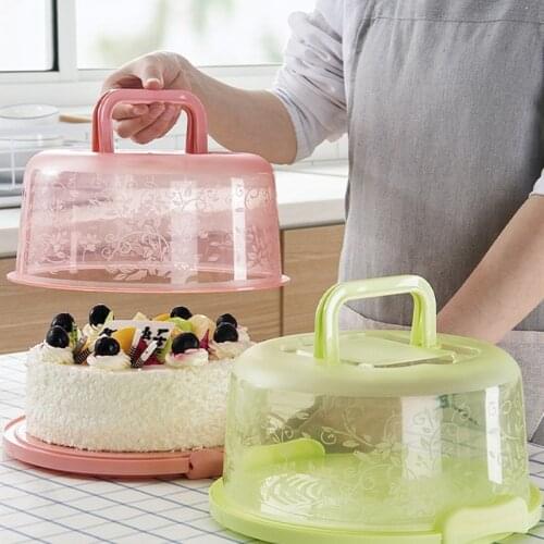 8 Inch Portable Portable Cake Box Baking Packing Box Gift Box Household Baking Tool Birthday Cake Plastic Transparent Box