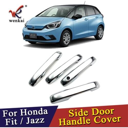 ABS Chrome Side Door Handle Cover Trim For Honda Fit Jazz GR 2020 2021 Car Extrior Accessories