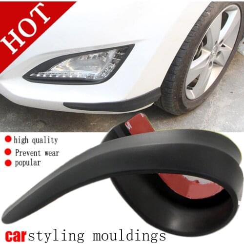 Car Anti-scratch strip Door edge guard protection 2PCS/set Front bumper pad soft rubber cover protector Auto Styling Moulding