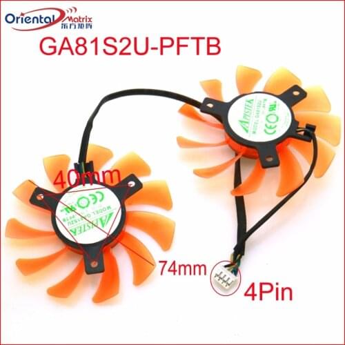 Free Shipping GA81S2U -PFTB 12V 0.38A 75mm 40*40*40mm 4Pin VGA Fan For ZOTAC GTX660 -2GD5 Graphics Card Fan