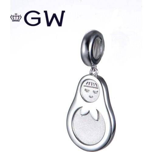 New Fashion 925 Sterling Silver Matryoshka Doll Russian Doll Beads Fit Original GW Charm Bracelet DIY Jewelry Gift