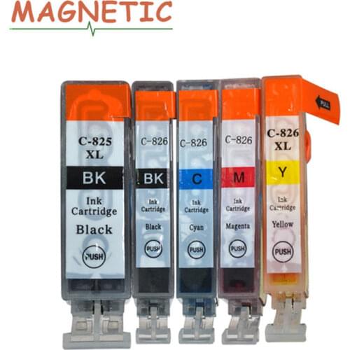 Ink 5pcs For Canon PGI825 PGI-825 Cartridge Canon PIXMA MG5180 MG5280 MG6180 MG8180 IP4880 IP4980 IX6580 MX888 pgi 825
