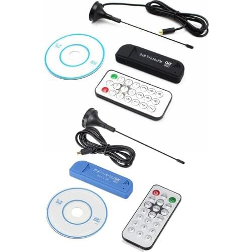 Digital TV Receiver Stick USB 2.0 Digital DVB-T SDR+DAB+FM HDTV TV Tuner Receiver Stick RTL2832U+R820T2 w/Antenna Remote Control