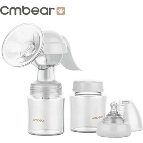 Cmbear Manual Breast Pump Powerful Baby Nipple Suction 150ml Feeding Milk Bottles Breasts Pumps Bottle Sucking Bottle Nipple