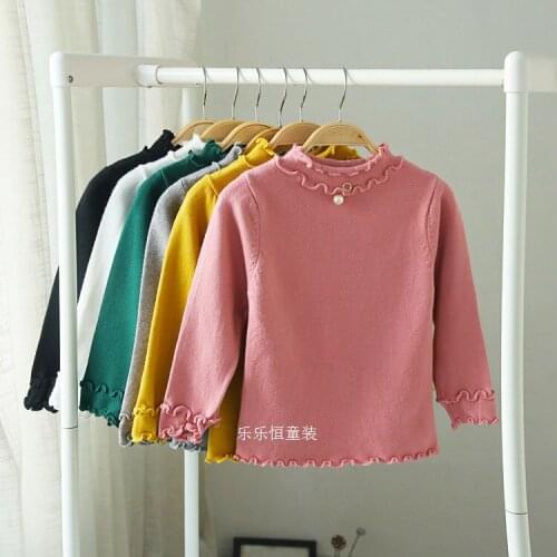 Baby Clothes Autumn Winter Baby Girl Cotton T Shirt Cute Wooden Ear Long Sleeve Top Tees Toddler Sweaters Pullovers Top for Girl
