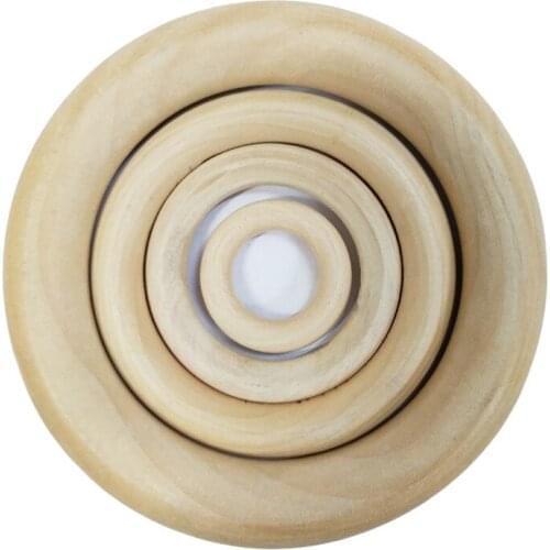 DIY 5-100PCS Wooden Beads Connectors Circles Rings Wood Rings Unfinished Natural Wood Lead-Free Baby Teether for Jewelry Making