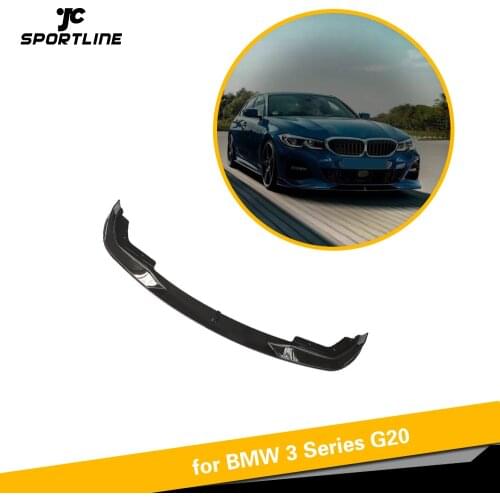 ABS Glossy Black Carbon Look Front Bumper Lip For BMW 3 Series G20 G28 M SPORT 2019 2020 Front Bumper Lip Splitters