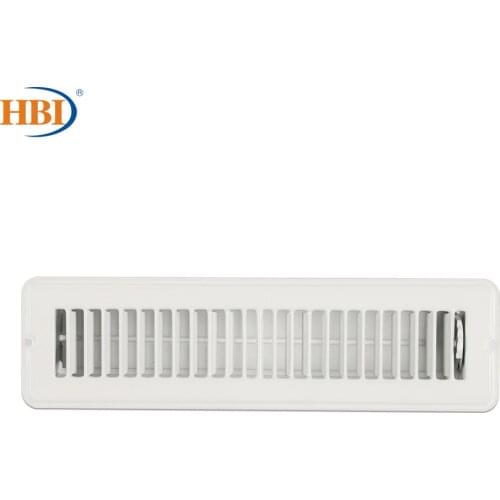 HBI 2" X 12" White Floor Air Register Floor Diffuser with Holes for RV and Home Rectangular Alloy Steel