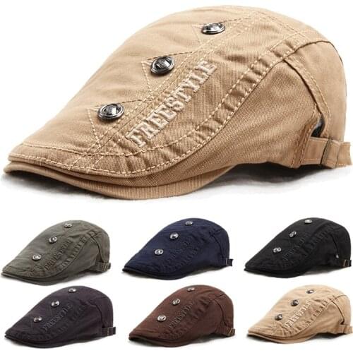 Cotton Middle-aged Mens Duck Tongue Hat Breathable Sun Hat Sunscreen Sun Hat Man Beret Flat Cap Male Hat