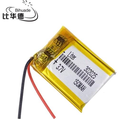 Good Qulity 3.7V,150mAH,302025 Polymer lithium ion / Li-ion battery for TOY,POWER BANK,GPS,mp3,mp4