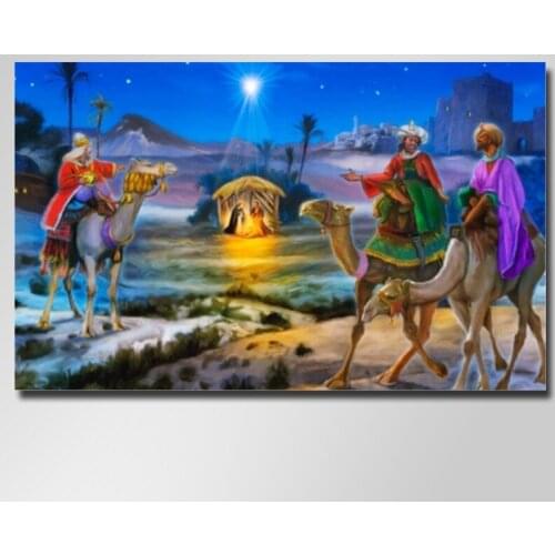 5D Full Drill Square Diamond painting Three Wise Men Diamond Embroidery Home decoration rhinestones picture Not folding canvas
