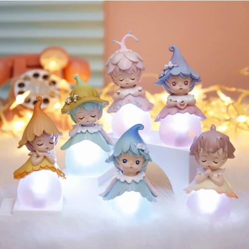 Kawaii blind box forest light night doll girl heart hand-made mystery box surprise fairy model decor elf creative birthday gift
