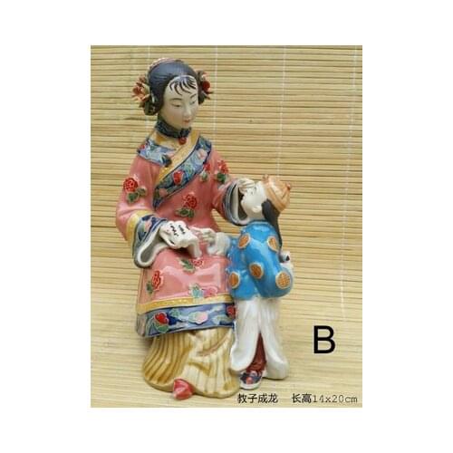 Classic lady godson Jackie Chan Shek Wan doll Porcelain girl Beauty figure Sculpture living room club bogu frame study ornaments