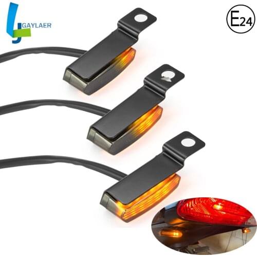 2PCS Flowing Water Universal Mini LED Motorcycle Turn Signal Light Brake Clutch Lever Flashers for Honda Yamaha Kawasaki Suzuki
