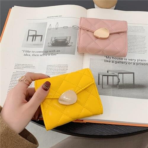 Small Card Bag Female Buckle Short Coin Purse Large-capacity Multi-card Credit Card Holder