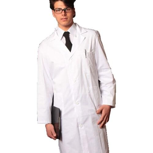 Medical white coat lab coat doctor long sleeve light made in italy
