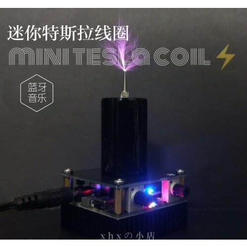 Mini Bluetooth Music Tesla Coil Artificial Lightning Scientific Experiment