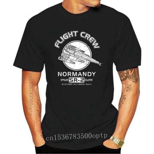 New Normandy Flight Crew Mass Effect Mens T-Shirt XS Fashion Summer T-Shirt