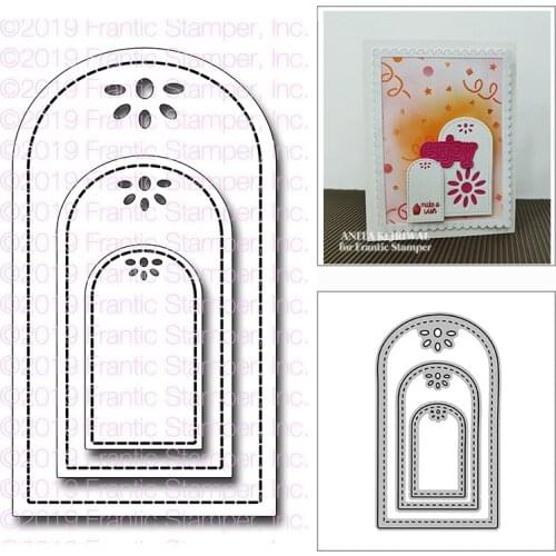 New Stitched Rounded Tags Craft Embossing Mold 2021 Metal Cutting Dies for DIY Decor Scrapbooking Album Card Making No Stamps