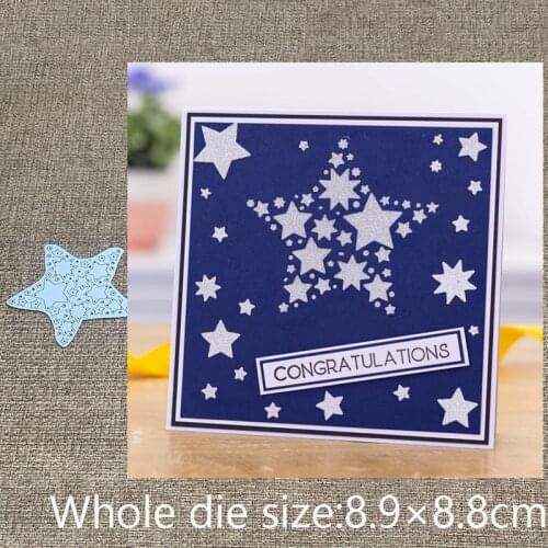 New Design Craft Metal stencil mold Cutting Dies stars background decoration scrapbook die cuts Album Paper Card Craft Embossing