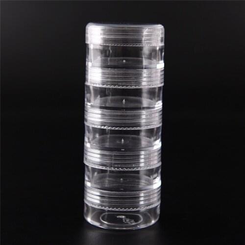 5 Slots Plastic Empty Cells Drug Container Pill Cases For Blind Non-toxic Braille Pills Medicine Dispenser Splitters Storage Box