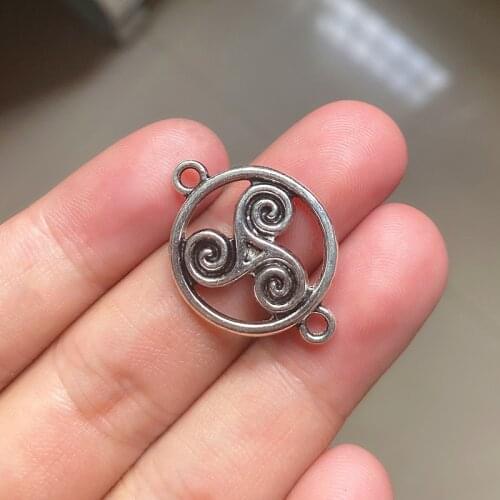 30pcs Celtic knot Charms Pendants Aesthetics Accessories, For Diy Couples Bracelet Handmade Jewelry Makeing Women And Men Gifts