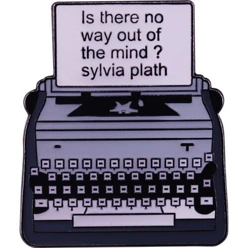 Is There No Way Out Of Mind Sylvia Plath Badge I talk to god but the sky is empty Jewelry