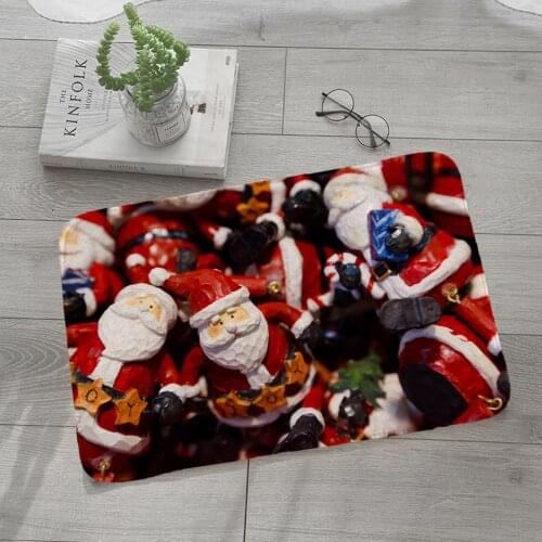 Christmas Rug Creative 3D Printing Hallway Carpets and Rugs for Bedroom Living Room Carpet Kitchen Bathroom Anti-Slip Floor Mats
